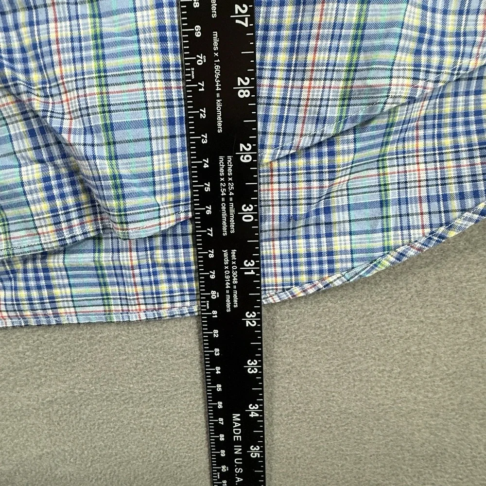 Polo Ralph Lauren Shirt Mens XL Blue Plaid Long Sleeve Button Down Pony Dress